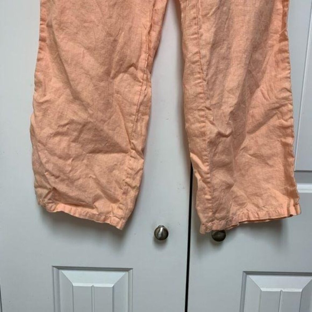 Victoria’s Secret Peach Linen Drawstring Pants Sz 2P - Picture 4 of 9